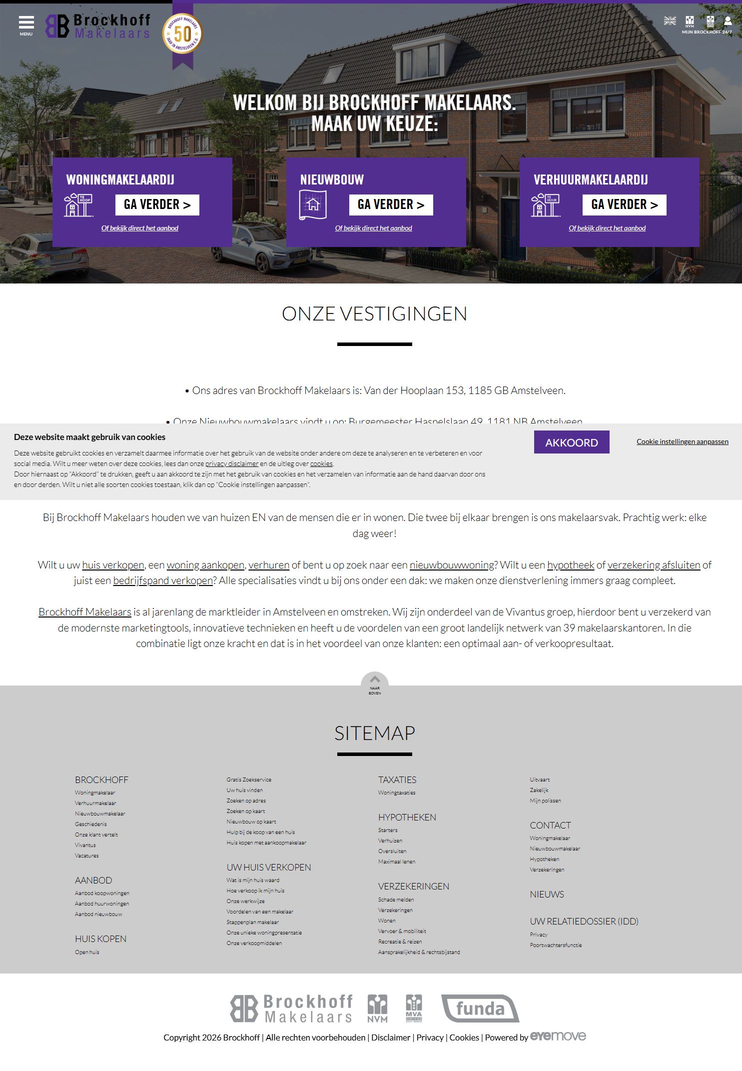 Screenshot van de website van www.brockhoff.nl