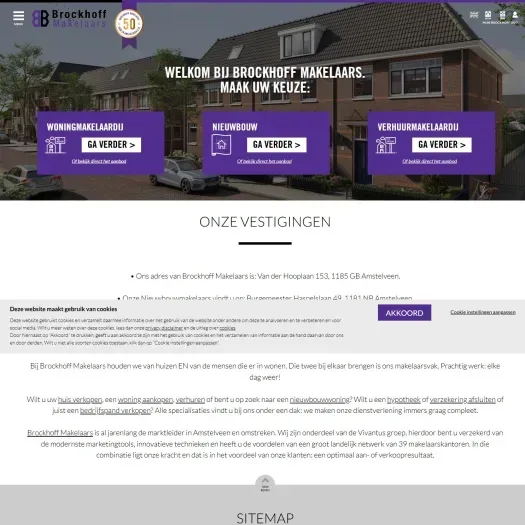 Capture d'écran du site web de www.brockhoff.nl