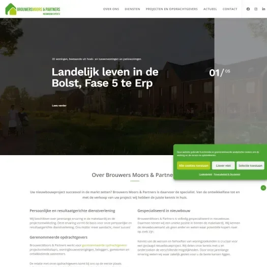 Screenshot van de website van www.bmnp.nl