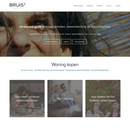 Screenshot of the website of www.bruismakelaars.nl