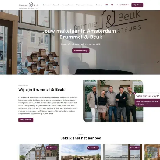 Capture d'écran du site web de www.brummelenbeuk.nl