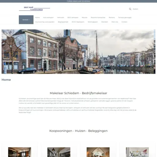 Screenshot van de website van www.brussevastgoed.com