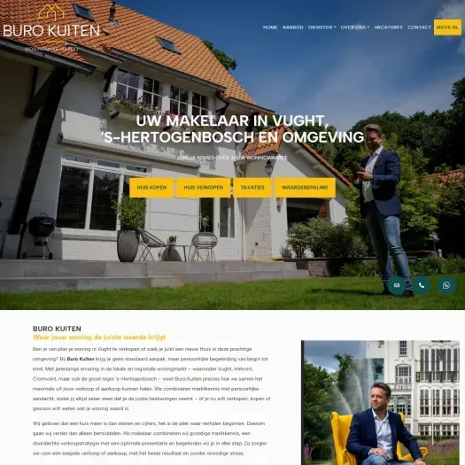 Screenshot van de website van www.burokuiten.nl