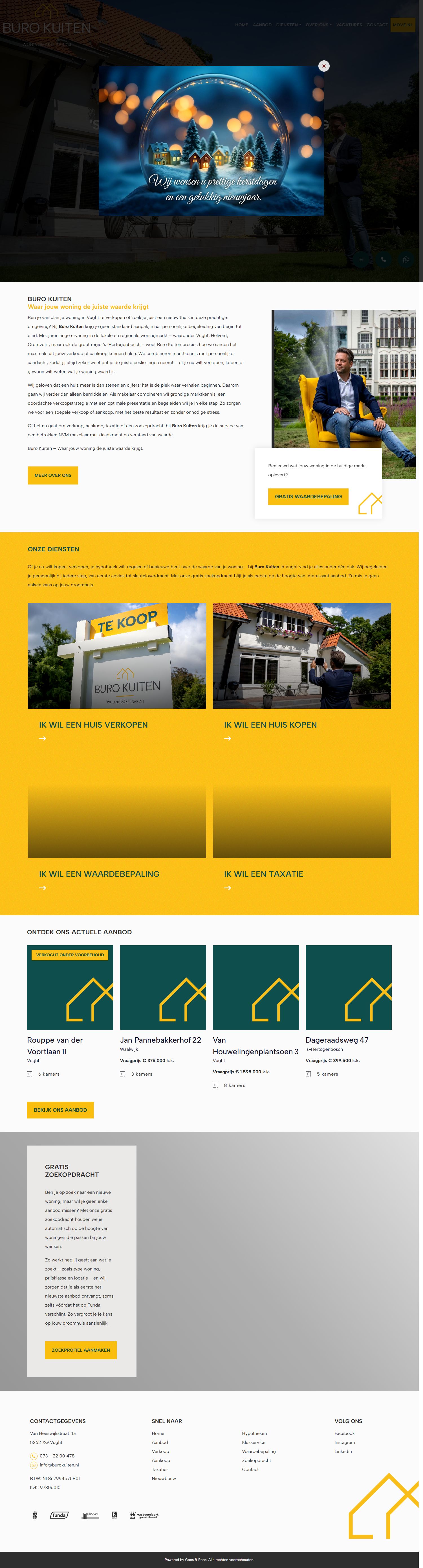 Screenshot van de website van www.burokuiten.nl