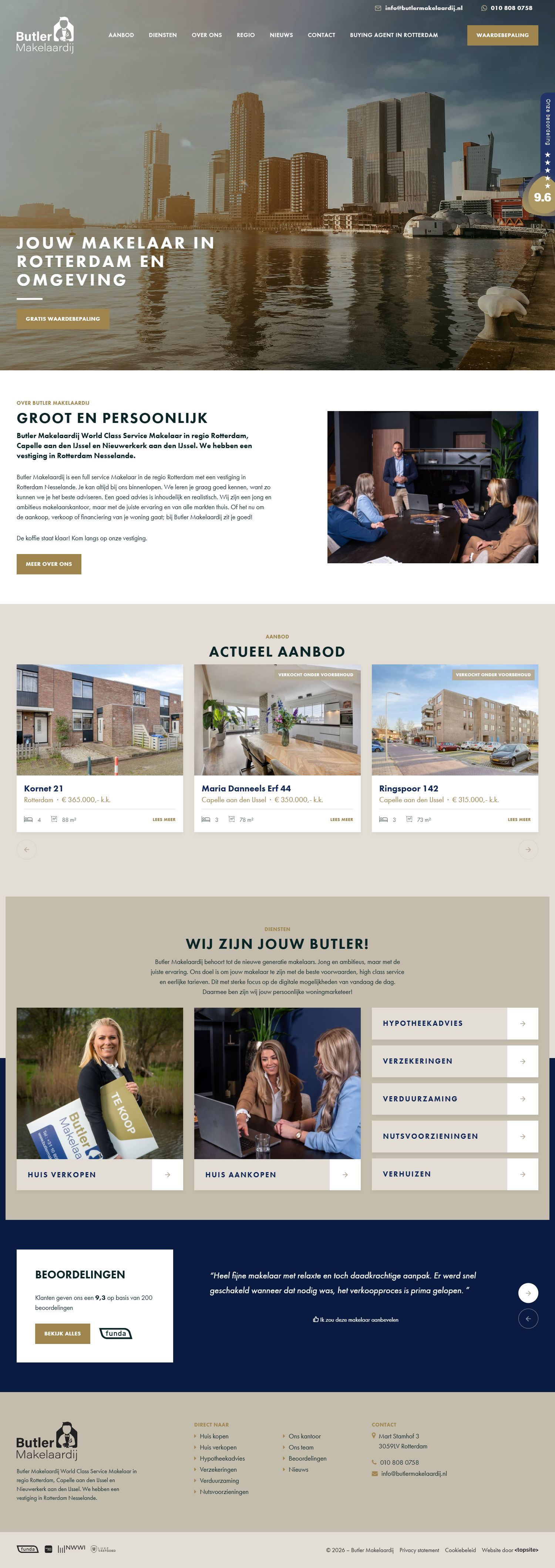 Screenshot van de website van www.butlermakelaardij.nl