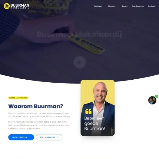 Screenshot van de website van www.buurman.nl
