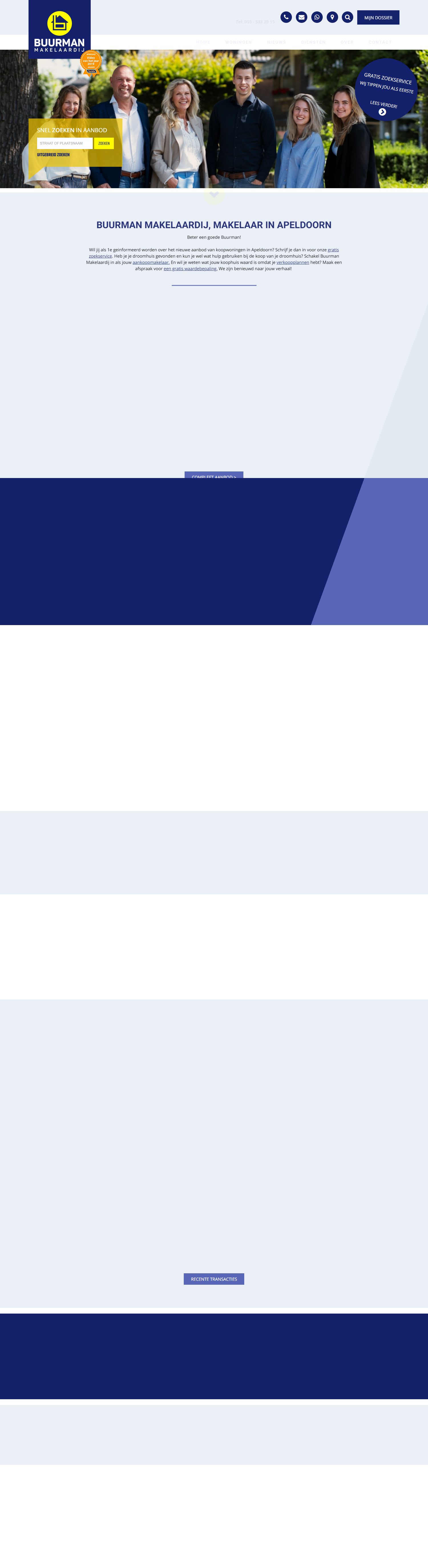 Screenshot van de website van www.buurman.nl
