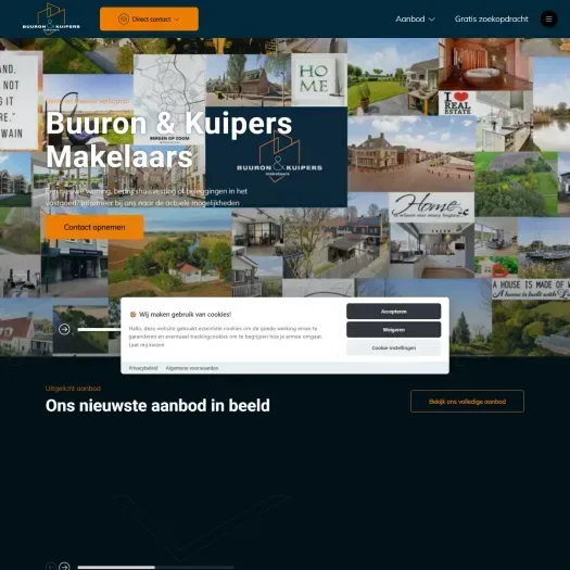 Screenshot van de website van www.buuron-kuipers.nl