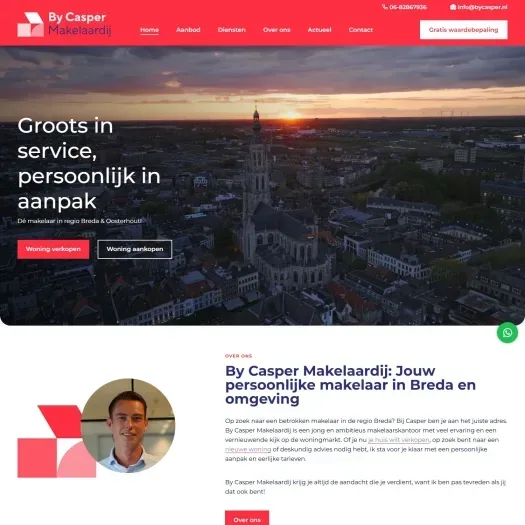 Screenshot der Website von www.bycasper.nl