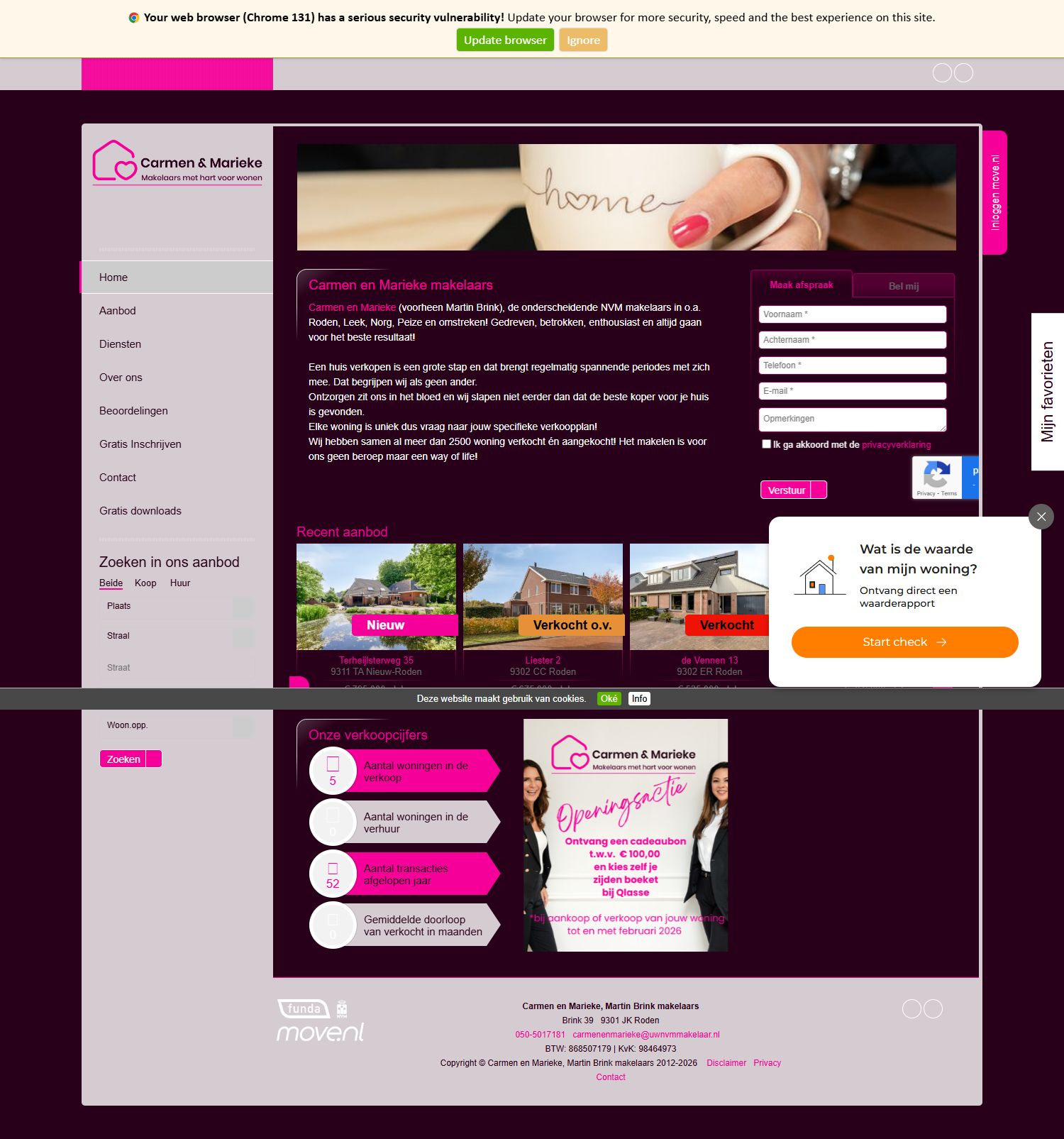 Kantoorfoto Carmen en Marieke, Martin Brink makelaars