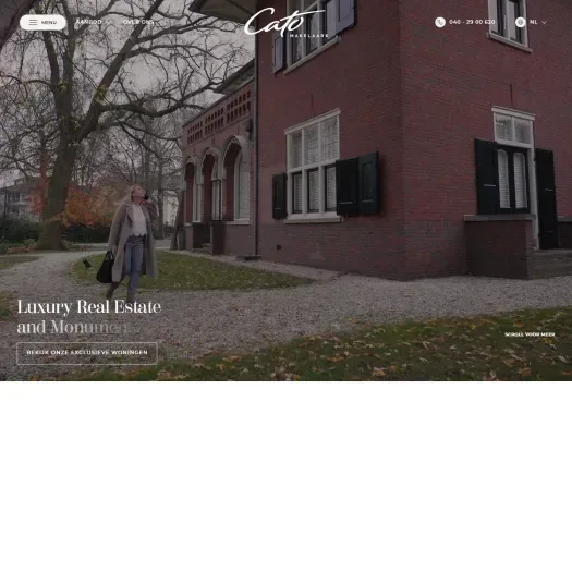 Screenshot van de website van www.catomakelaars.nl