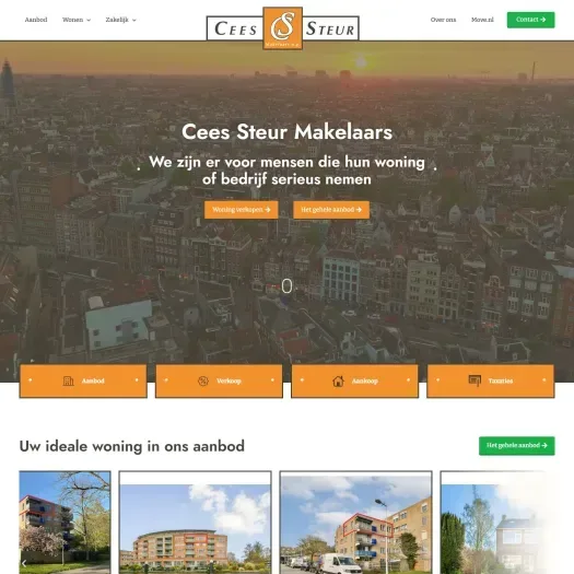 Screenshot van de website van www.ceessteurmakelaars.nl