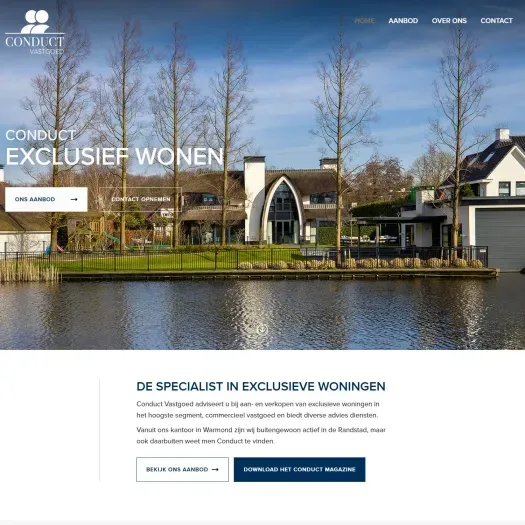 Screenshot der Website von www.conductvastgoed.com