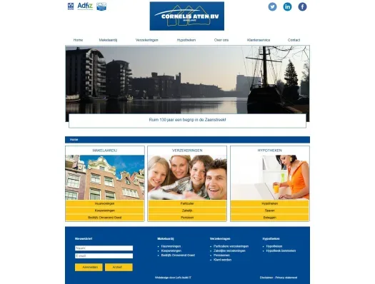 Screenshot der Website von www.cornelisaten.nl