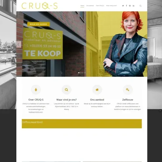 Screenshot van de website van www.cruq-s.nl