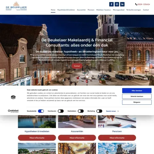 Screenshot van de website van www.dbfc.nl