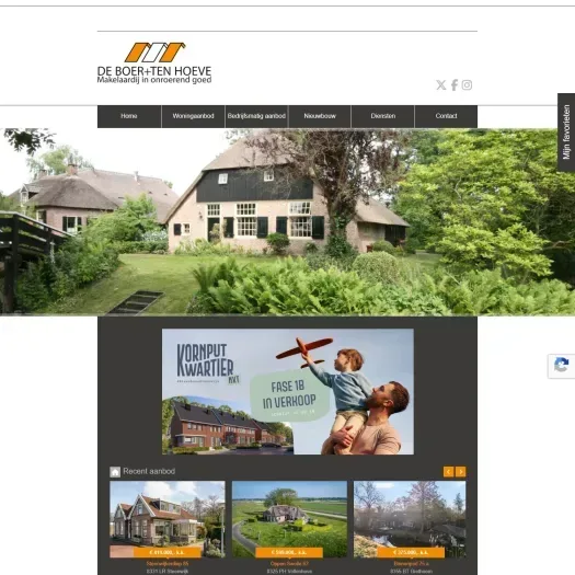 Capture d'écran du site web de www.boerentenhoeve.nl