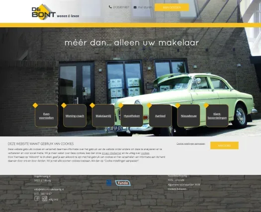 Screenshot der Website von www.debontmakelaardij.nl