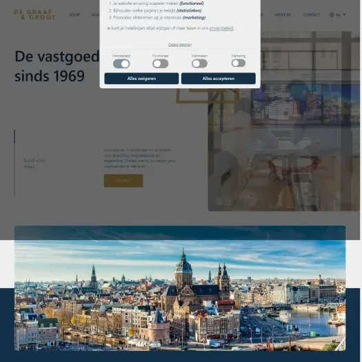 Screenshot der Website von www.degraafengroot.nl