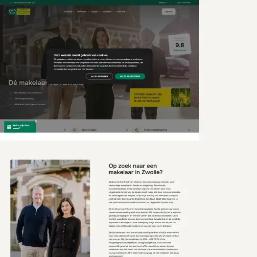 Screenshot van de website van www.degraafvanvilsteren.nl