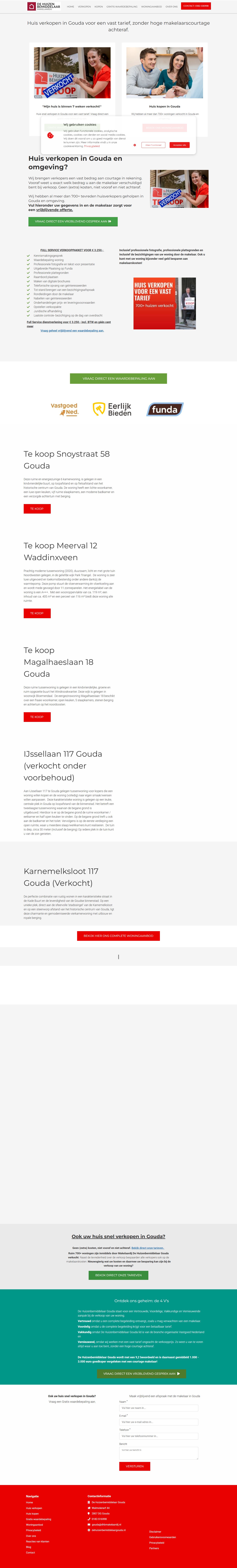 Screenshot van de website van www.dehuizenbemiddelaargouda.nl