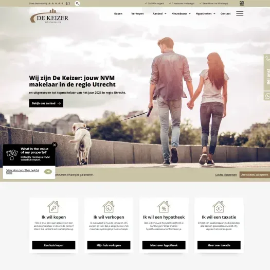 Capture d'écran du site web de www.dekeizer.nl