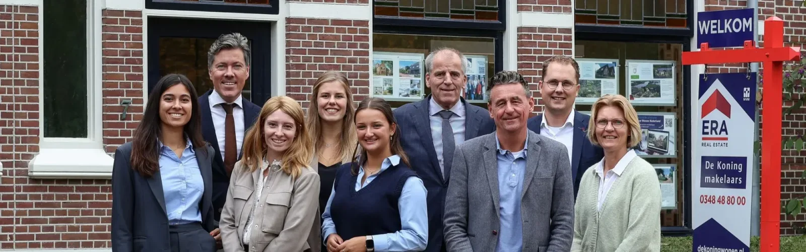 Team foto van De Koning makelaars - ERA én NVM