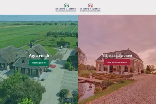 Screenshot van de website van koningp.nl