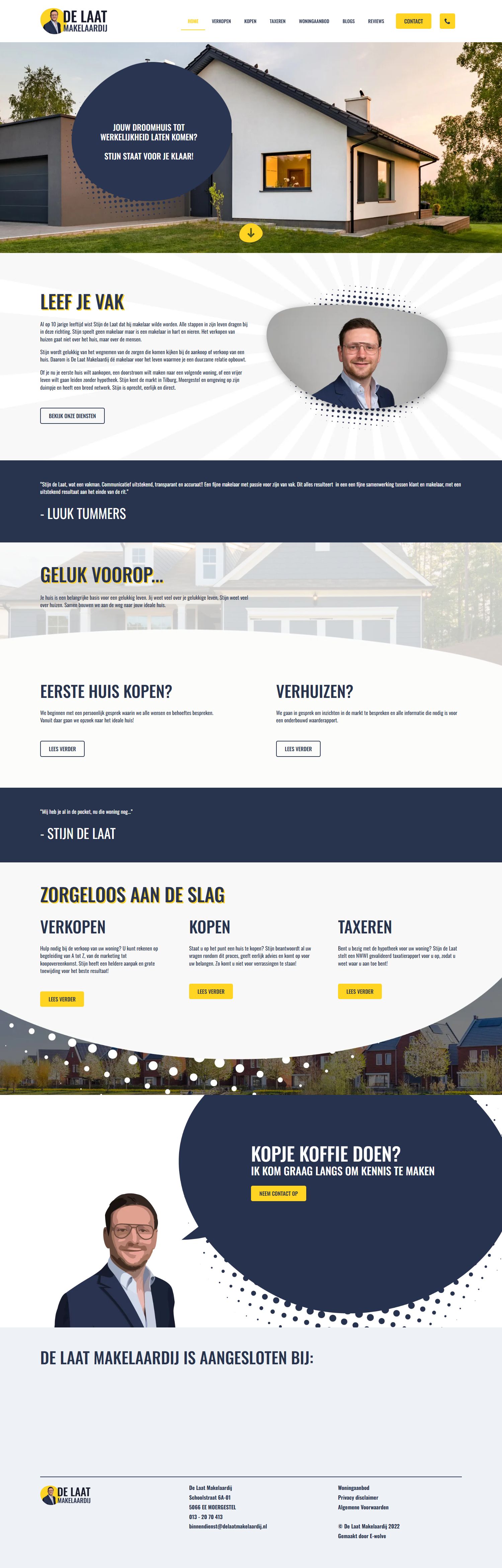 Screenshot van de website van www.delaatmakelaardij.nl