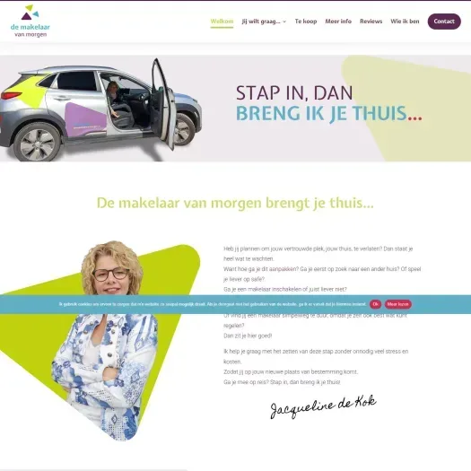 Screenshot of the website of www.demakelaarvanmorgen.nl