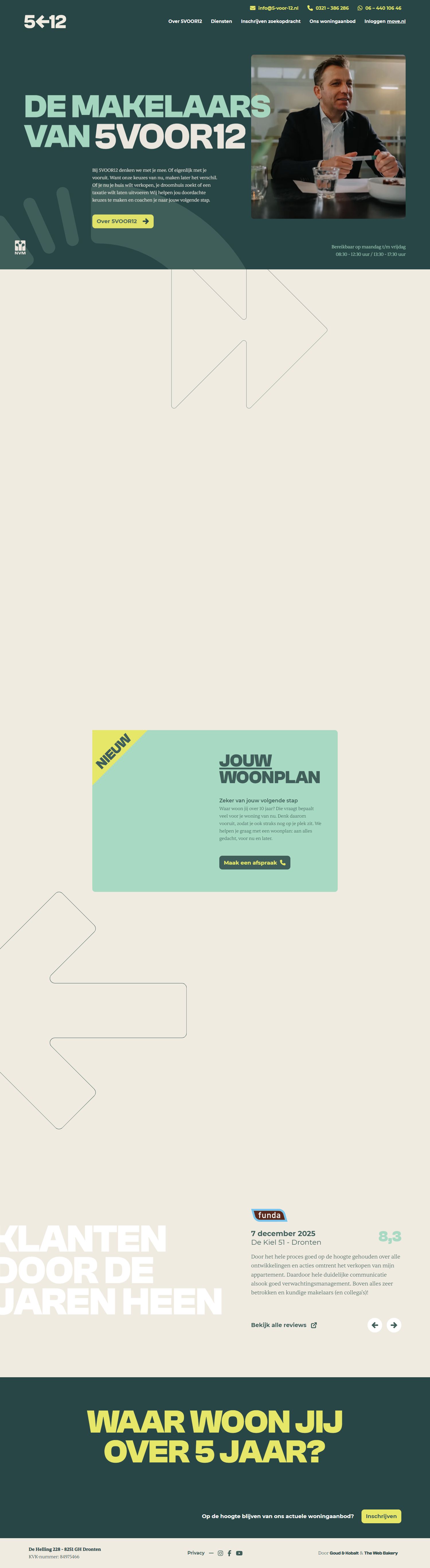 Screenshot van de website van www.5-voor-12.nl