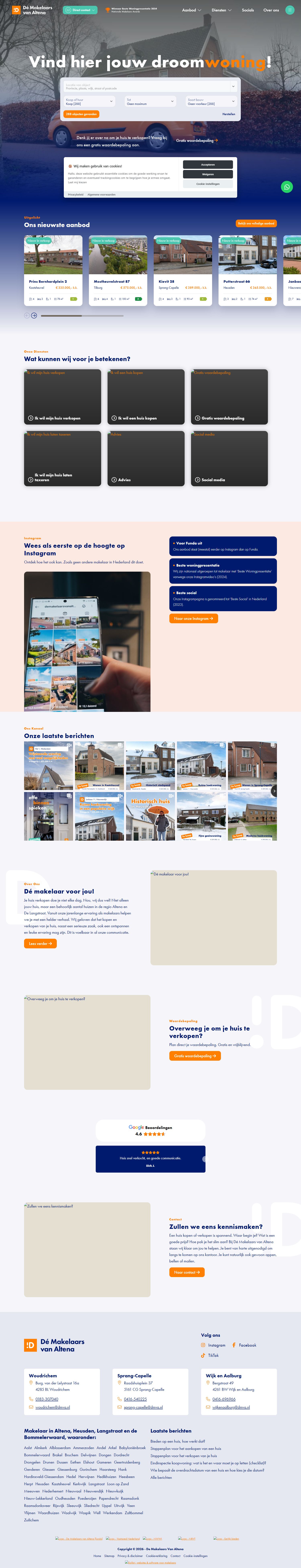 Screenshot van de website van www.demakelaarsvanaltena.nl