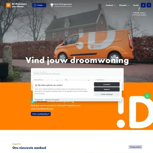 Screenshot of the website of www.demakelaarsvanaltena.nl