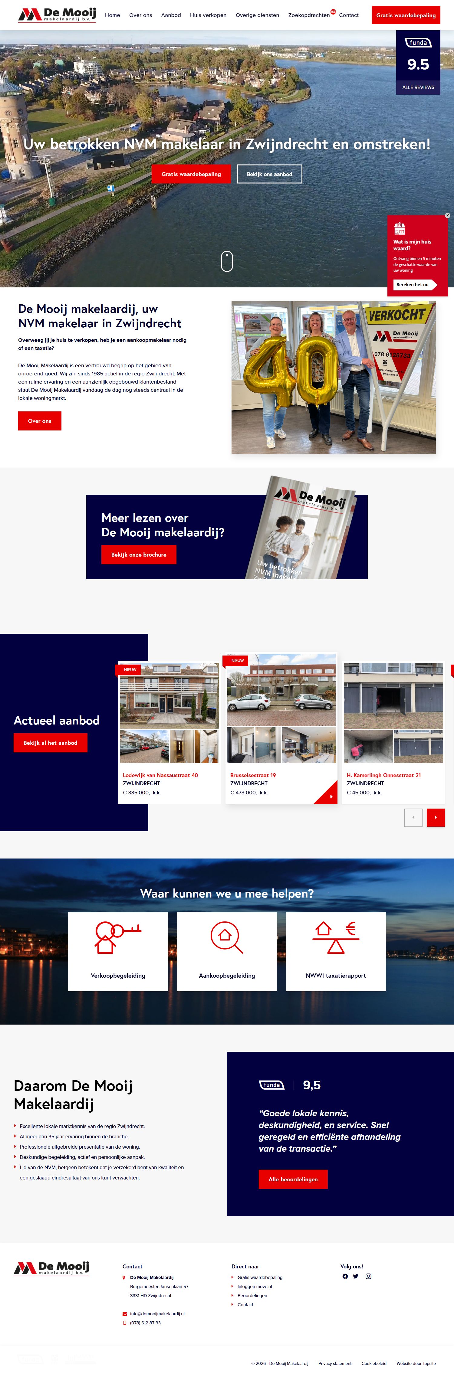 Screenshot van de website van www.demooijmakelaardij.nl