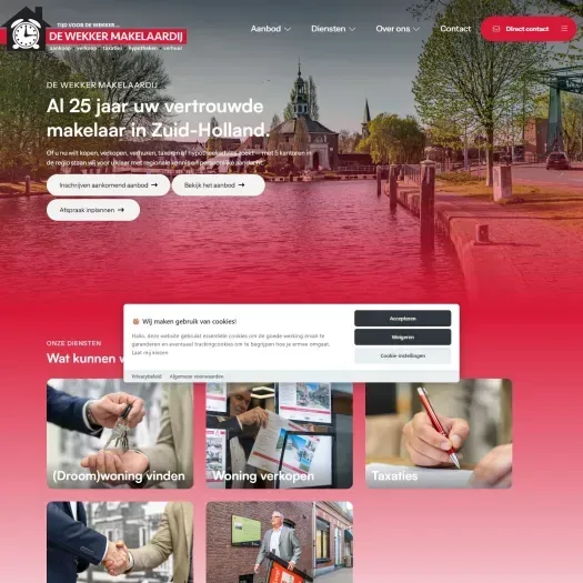 Capture d'écran du site web de www.dewekkermakelaardij.nl