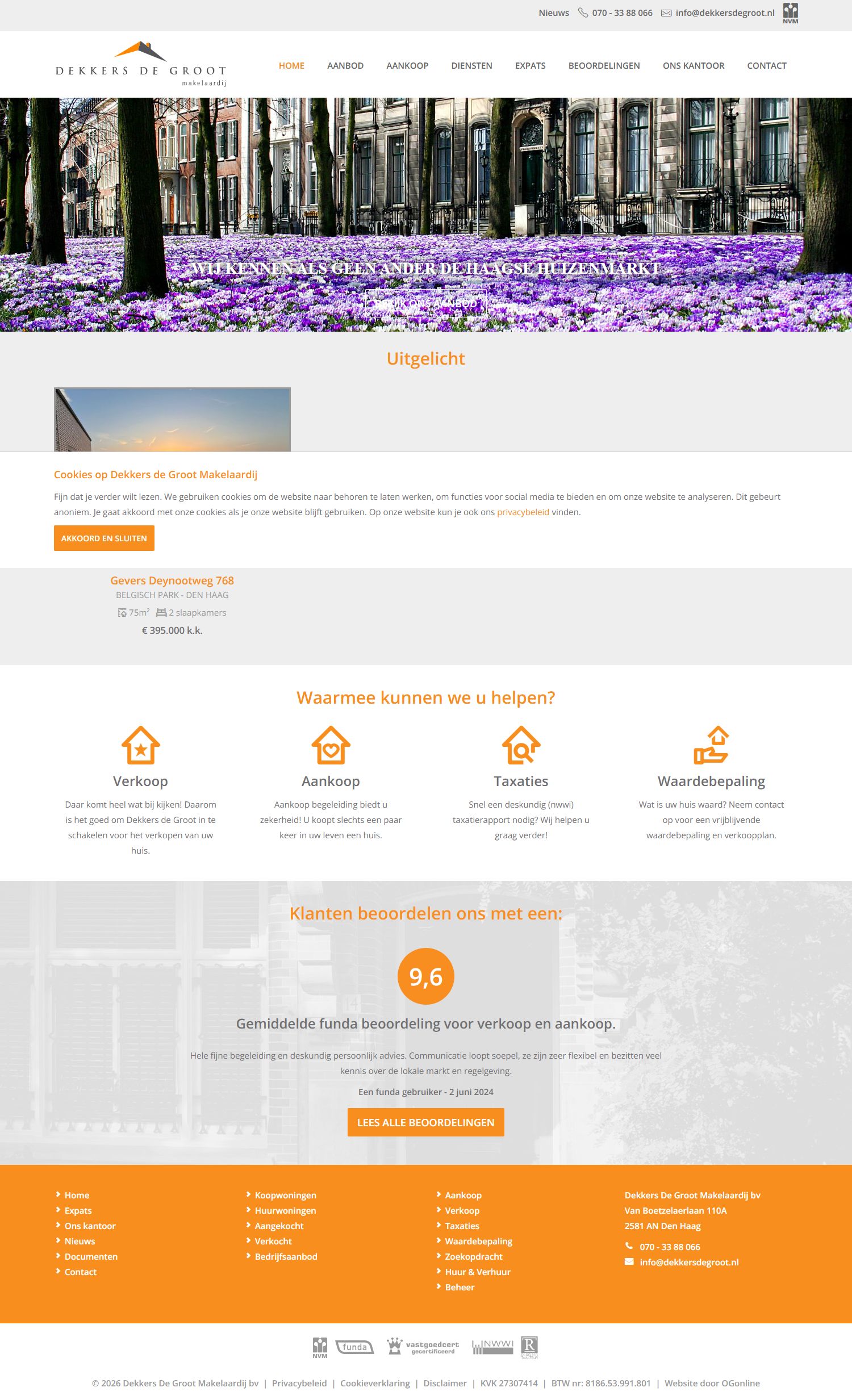 Team foto van Dekkers De Groot Makelaardij