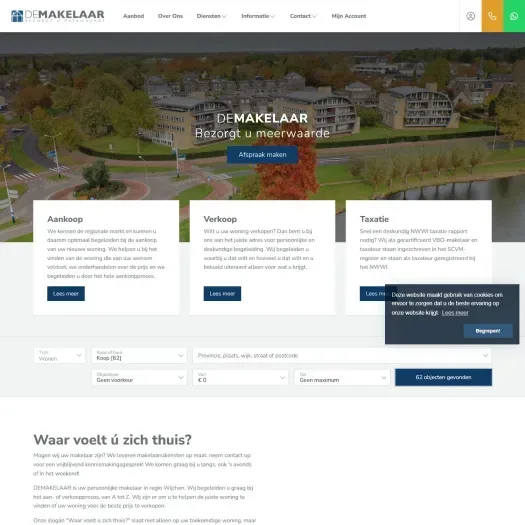 Screenshot der Website von www.demakelaar.info