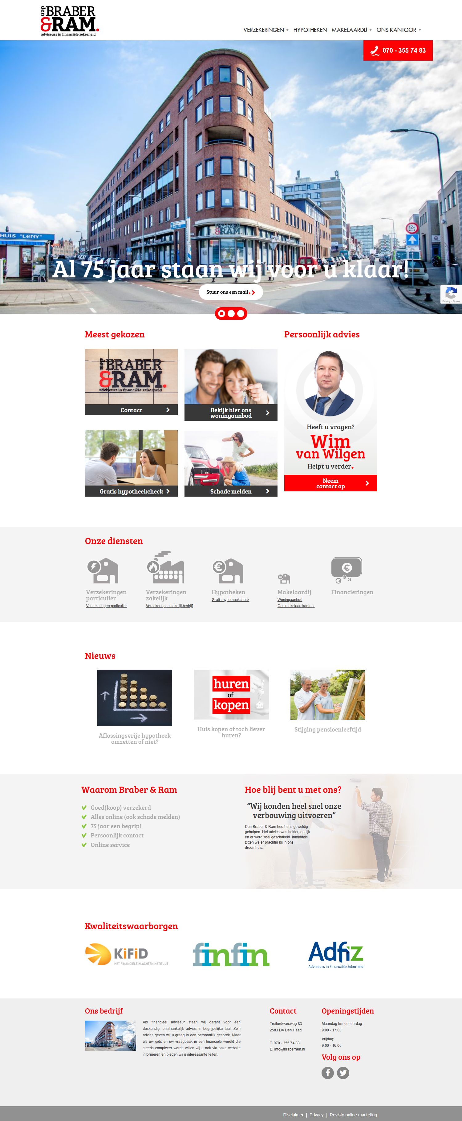 Screenshot van de website van www.braberram.nl