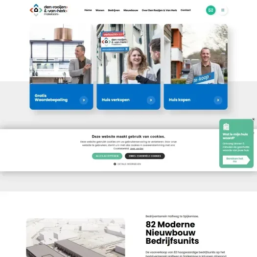 Screenshot van de website van www.denrooijenenvanherk.nl