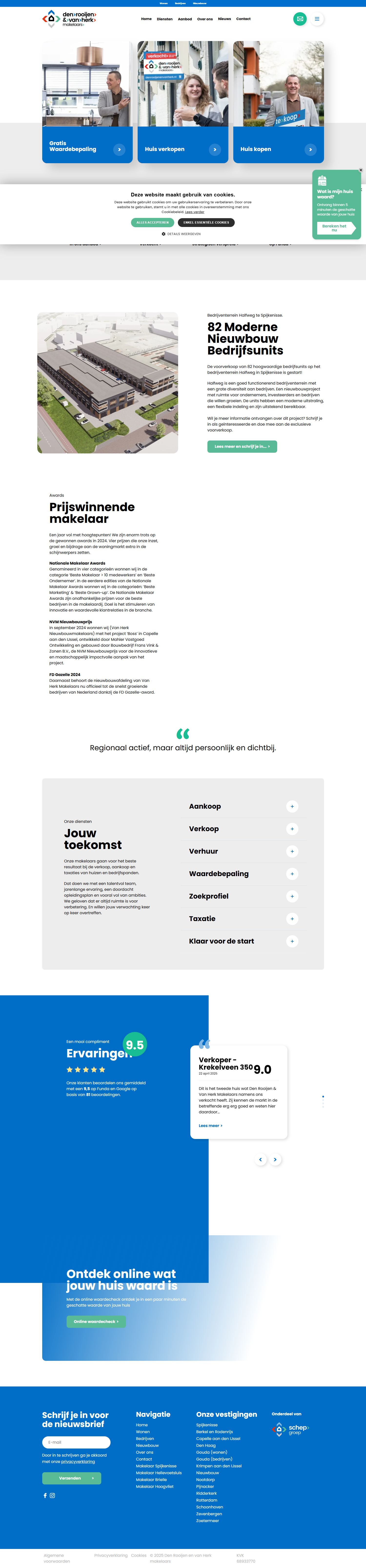 Screenshot van de website van www.denrooijenenvanherk.nl