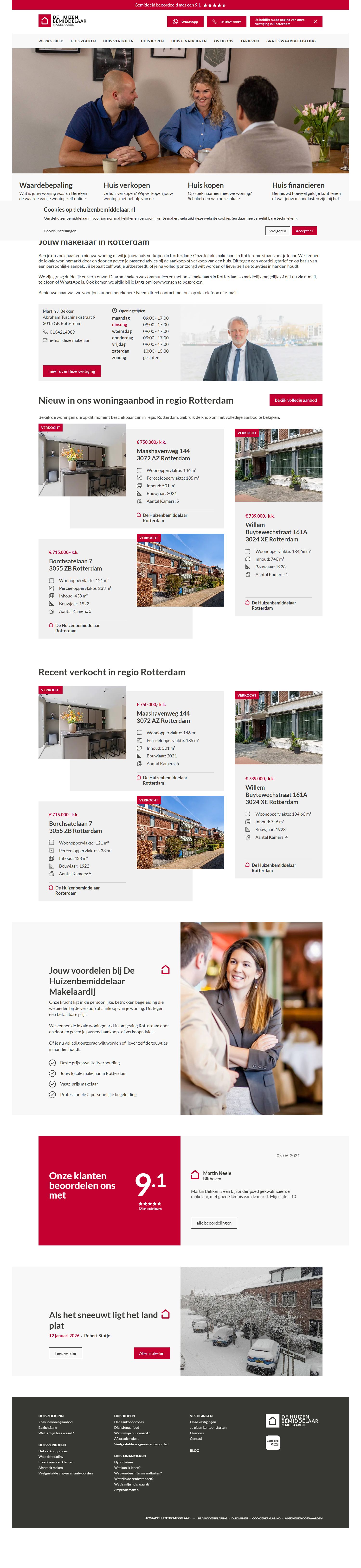 Team foto van DHB Makelaardij Rotterdam