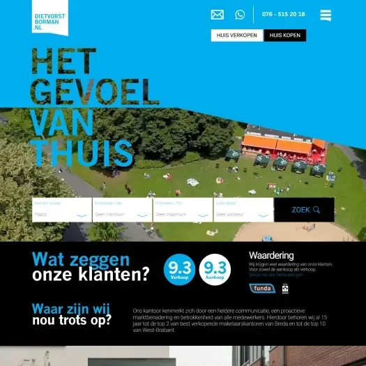 Capture d'écran du site web de www.dietvorstborman.nl