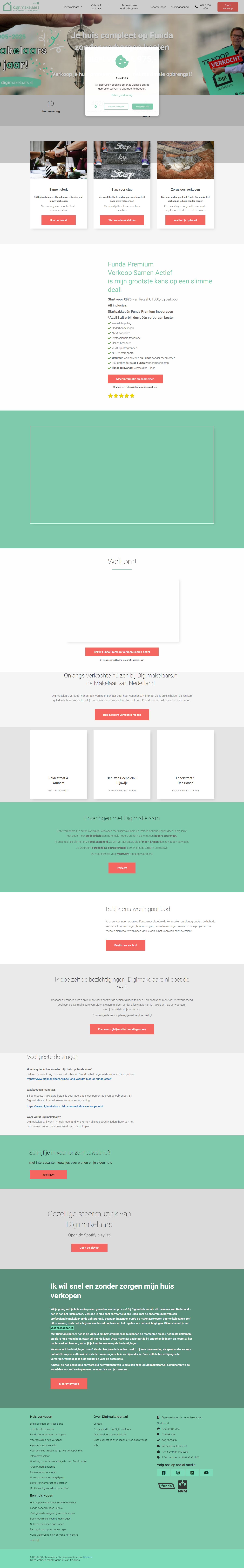 Screenshot van de website van www.digimakelaars.nl