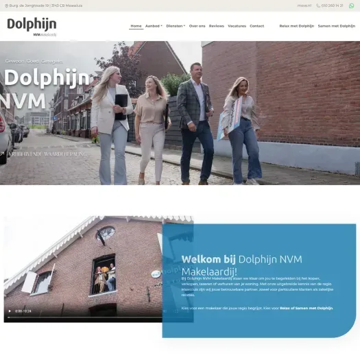 Screenshot der Website von www.dolphijn.nl