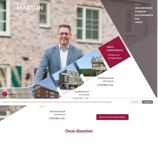 Screenshot van de website van www.door-martijn.nl