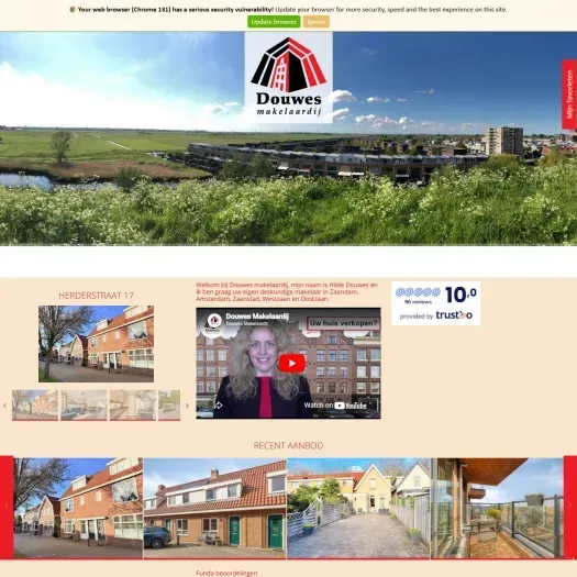 Capture d'écran du site web de www.douwesmakelaardij.nl