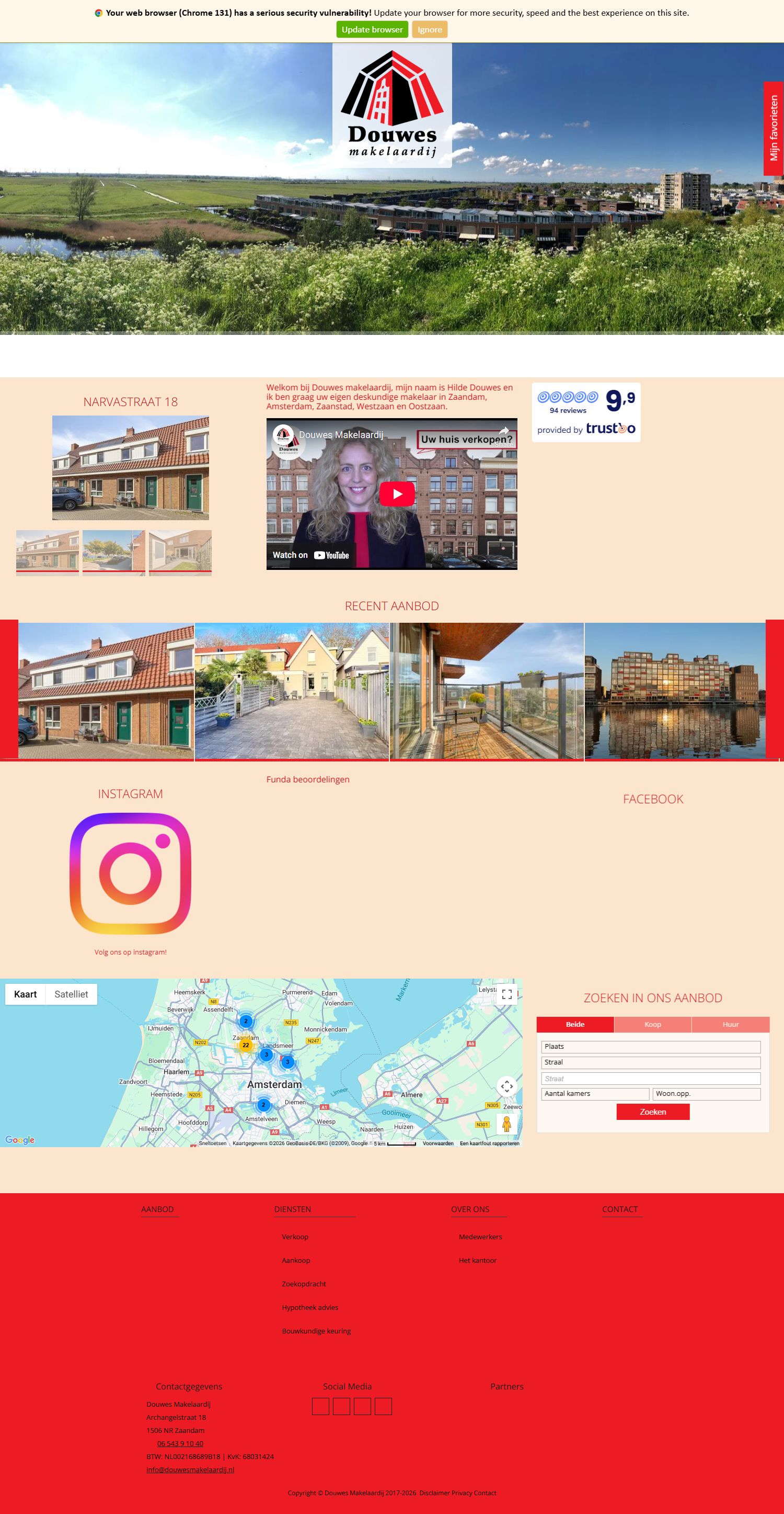 Screenshot van de website van www.douwesmakelaardij.nl