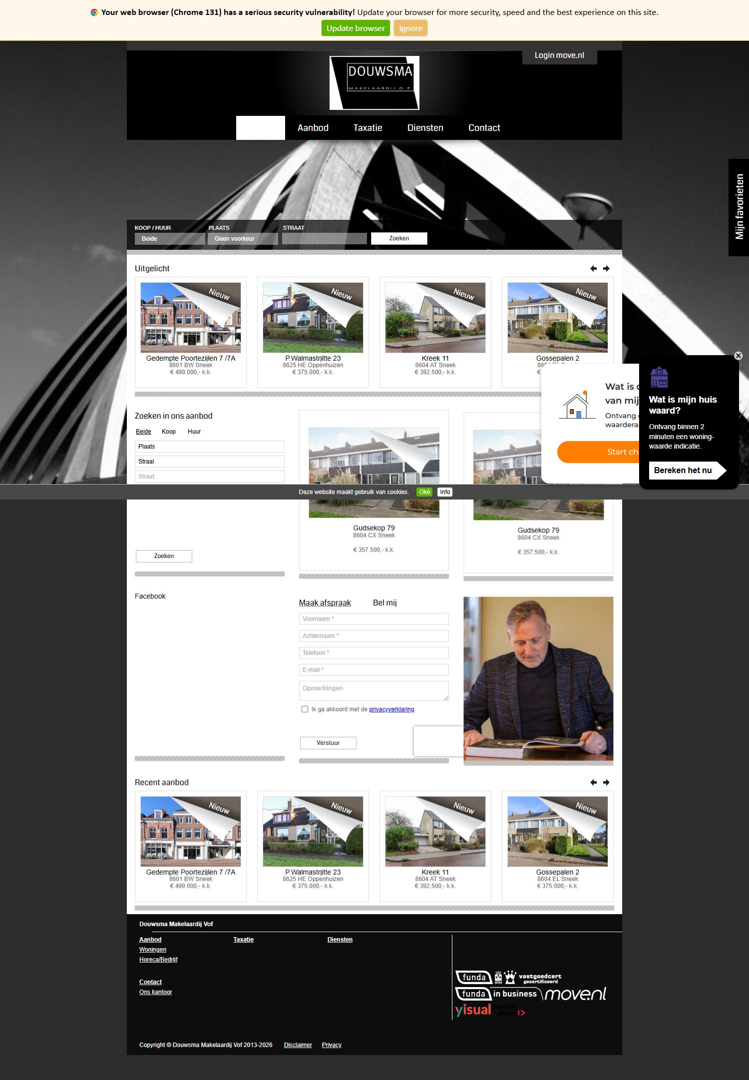 Screenshot van de website van www.douwsmamakelaardij.nl