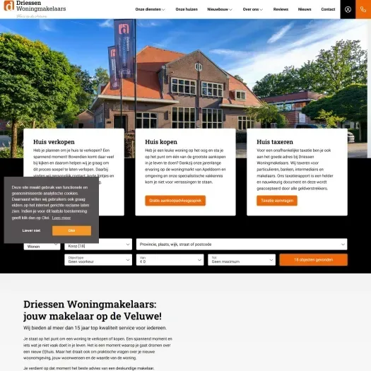 Capture d'écran du site web de www.driessenmakelaars.nl