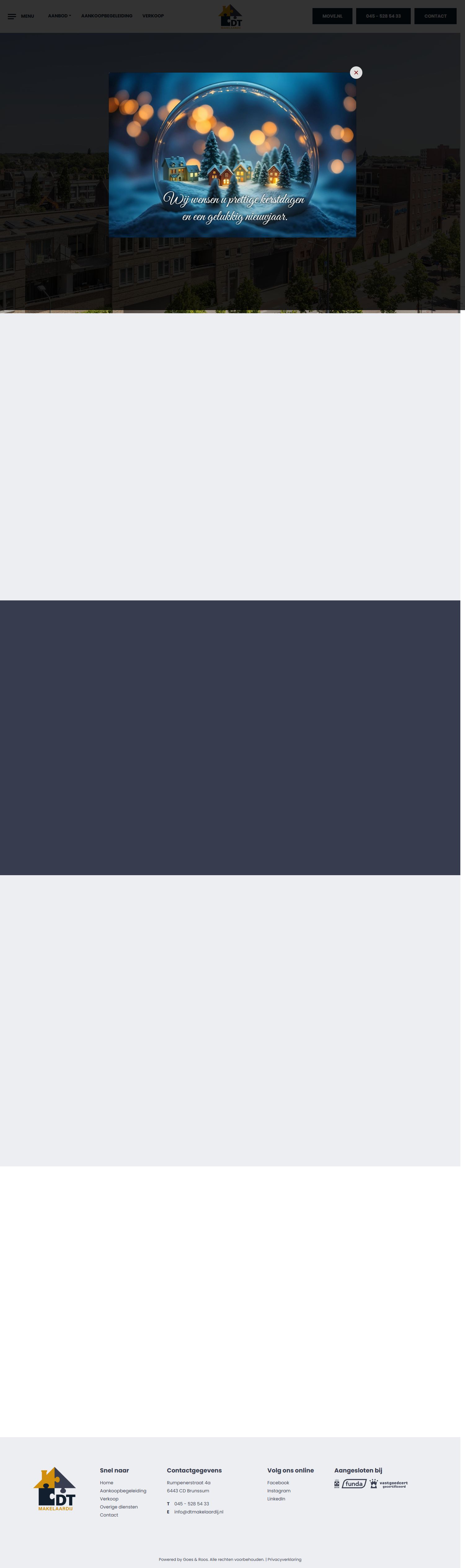Screenshot van de website van www.dtmakelaardij.nl